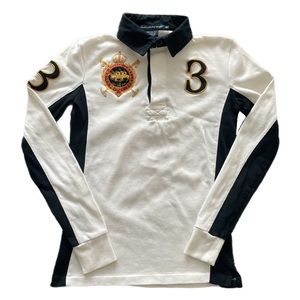 VINTAGE RALPH LAUREN SPORT LONG SLEEVE RUGBY POLO SHIRT